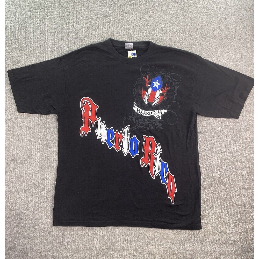 NWT Vintage Phat Doc Shirt Mens 3XL Black Heavyweight Coqui Frog Puerto Rico